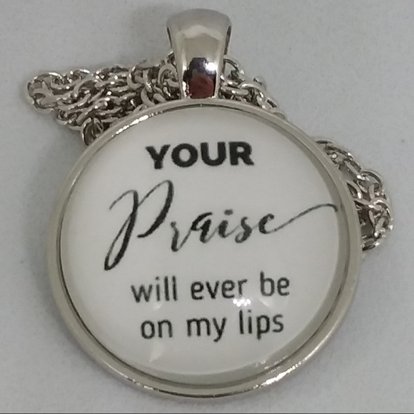 Luny's Emporium Jewelry - Praise Quote Jesus God Photo glass necklace
